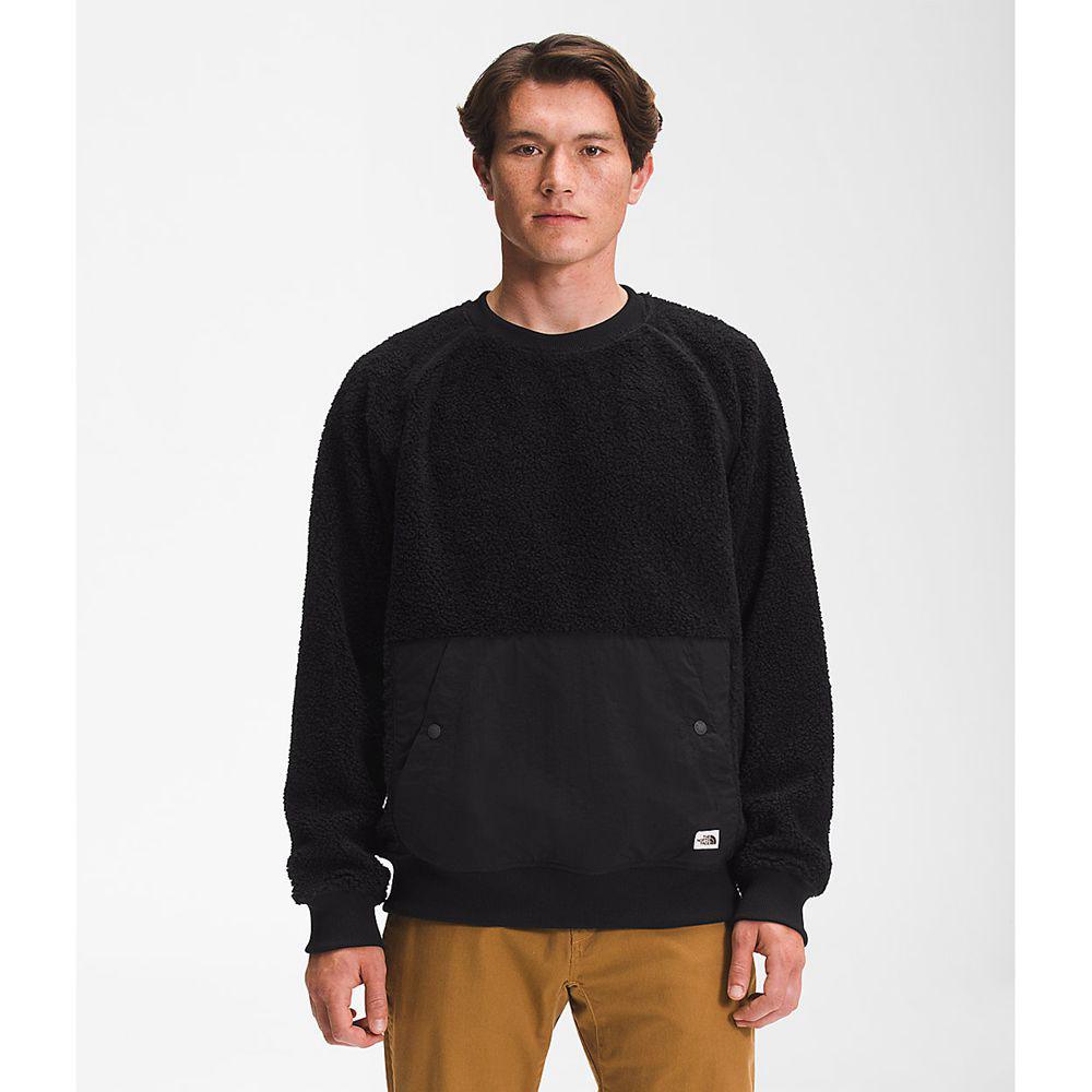 The North Face Ridge Crew Ανδρικα Μπουφάν Fleece - Μαυρα (VLJO80739)